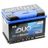 Аккумулятор DUO POWER 77-3-R 77Ah 720A (R+) 278x175x190 mm