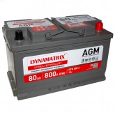 Аккумулятор DYNAMATRIX-KOREA AGM  12V 80Ah 800A ETN 0(R+) B13 315x175x190 23,3kg