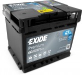 Аккумулятор EXIDE Premium 47Ah 450A (R +) 207x175x175 mm