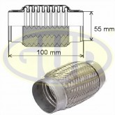 Гофра глушителя 55x100