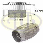 Гофра глушителя 55x200