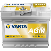 Аккумулятор  VARTA DYNAMIC AGM 19.5/17.9 евро 60Ah 680A 242x175x190